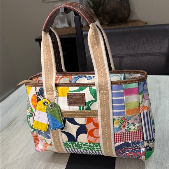 Coach Colorful Patchwork Small Tote - Picture 1 of 12